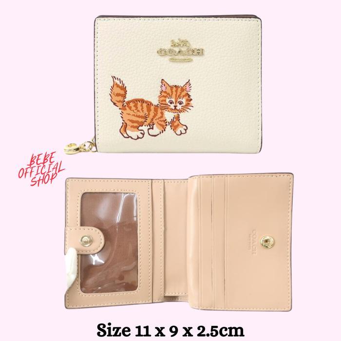 CH Wallet Bi Fold With Dancing Cat / CH Wallet Wanita / CH Dompet Lipat