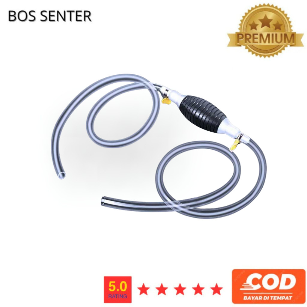 Pompa Galon Manual Serbaguna Selang 1M Sedot Oli Bensin Air Mobil
