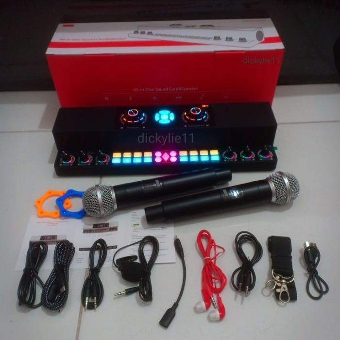 SoundCard Speaker All In One Sound Card Audio Microphone Karaoke KTV - ack