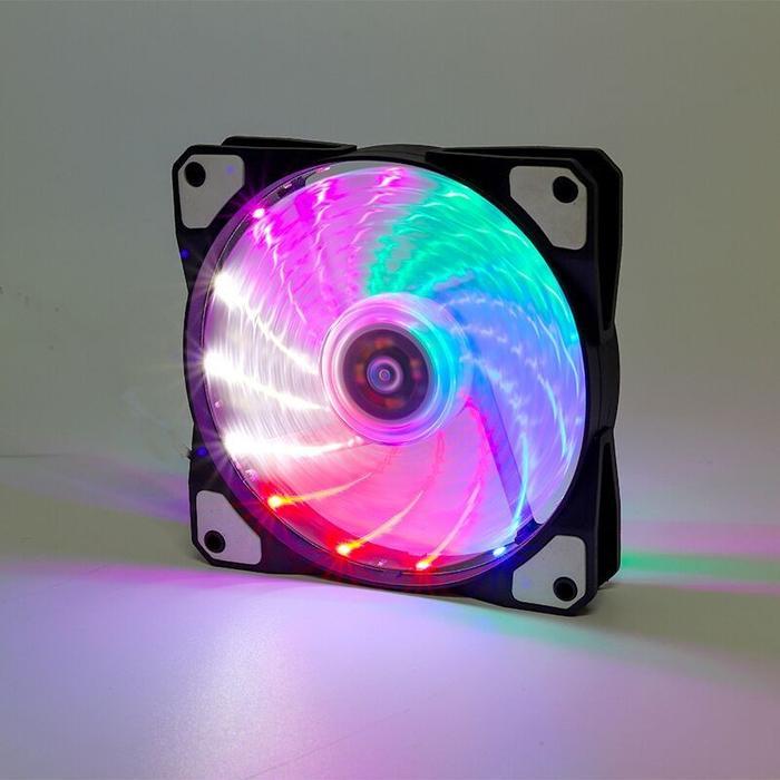 Fan casing PC/CPU 12cm Gaming LED/RGB Led ring - Merah