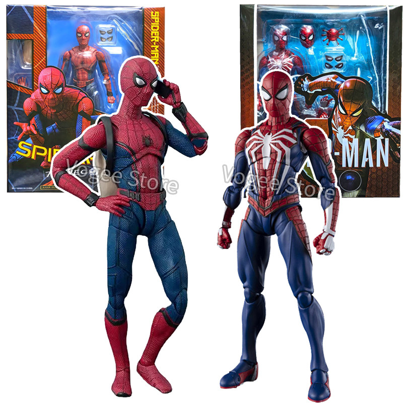 PS4 Spiderman Figure Homecoming Spider Man Action Figures Upgrade Suit PS4 Game Etion Doll Hot Toys 