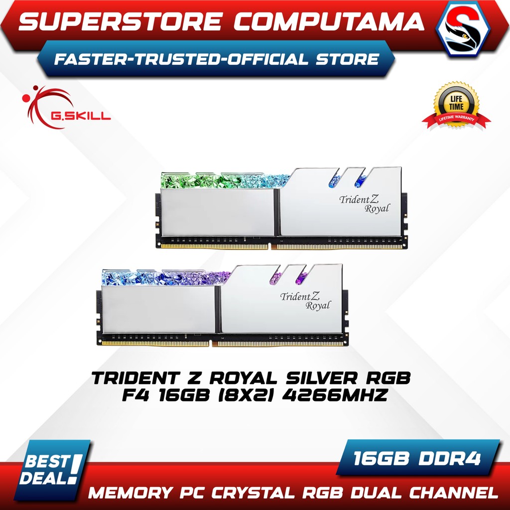 RAM G.Skill Trident Z Royal DDR4 16GB 4266Mhz -F4-4266C19D-16GTRS