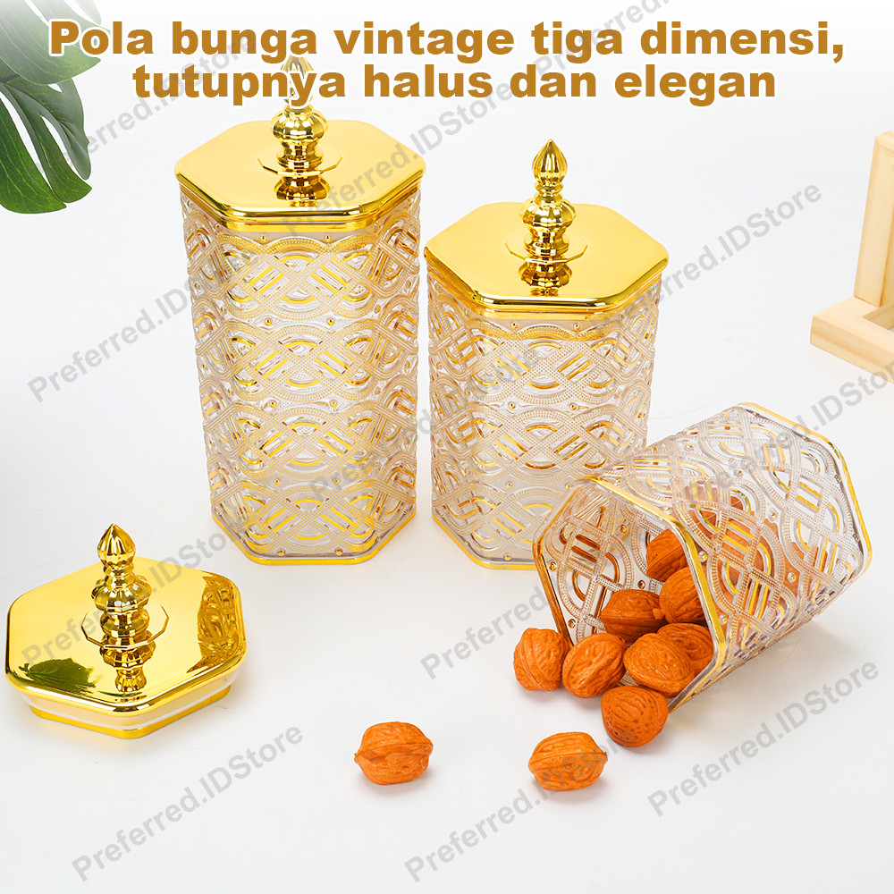 Terbaru Toples Aesthetic Set Mewah Toples Kue Kering Toples Akrilik Toples Plastik Aesthetic Toples 