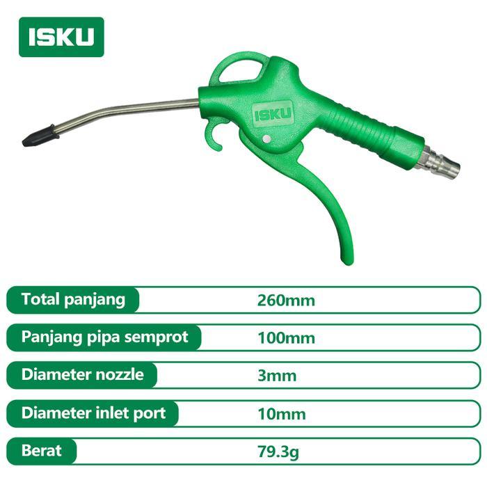 Isku Air Blow Gun Konektor Universal Air Duster Blow Pistol Semprot Angin Alat Semprot Angin - 1PC