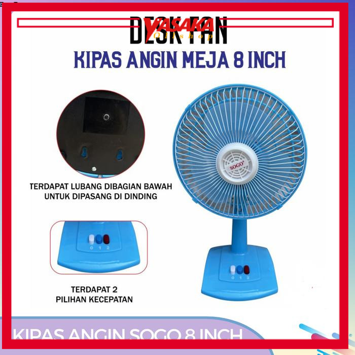 Kipas Angin Meja Desk Fan SOGO 8 Inch SG-808 Duo - Garansi Resmi