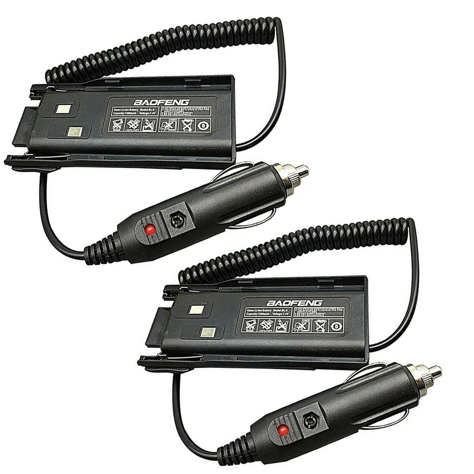 2PCS Baofeng Car arger Battery Eliminator For UV-82 82L 82PLUS Walkie Talkies
