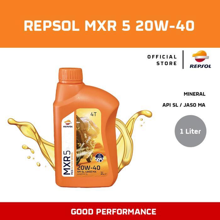 Oli Pelumas Mesin Motor Yamaha Vega R / Vega Force Repsol - MXR5-20W40, 1 l