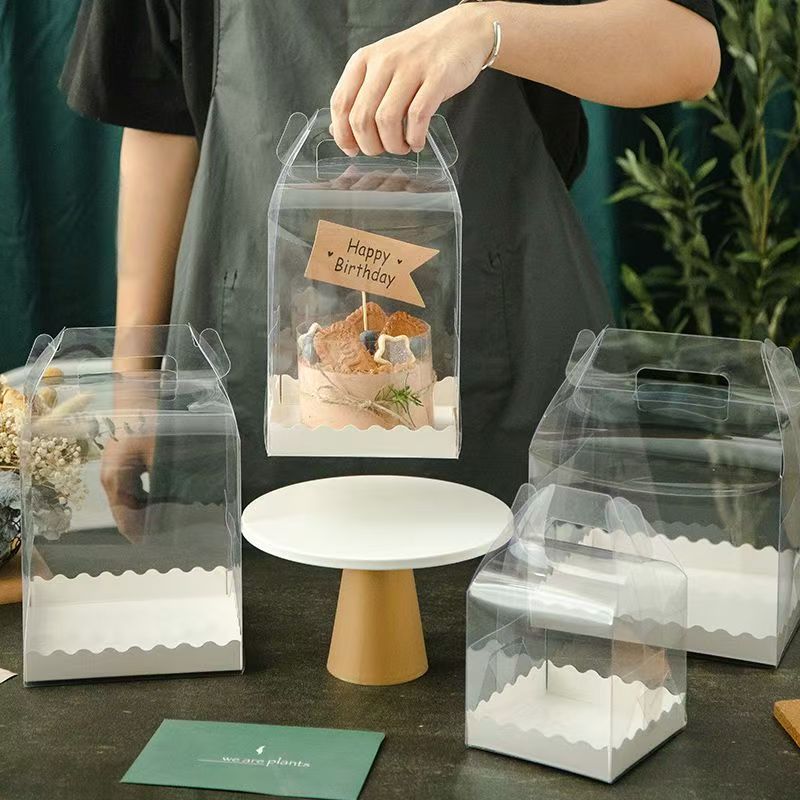 [10set] MIKA BOX KUE TENTENG / KEMASAN CAKE TENTENG / GABLE BOX KUE TENTENG / Mika Cake Gable Box Ko