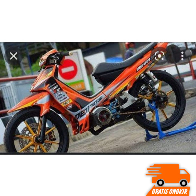 SKL Striping variasi motor Fiz R orange Free recues desain