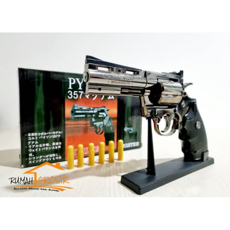 termurah KOREK API MODEL PISTOL COLT PHYTON 357 BESAR ADA PELURU SEPERTI ASLI - MURAH
