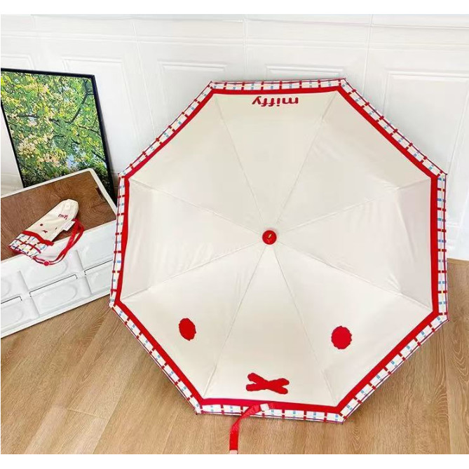 Payung Lipat Miffy Original Karakter Miffy Lucu Gagang Bentuk Kaki Bot