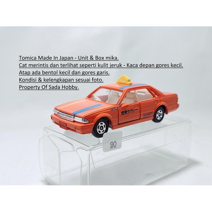 Tomy  No 8 Nissan Cedric 4 Door H.T Taxi Ex Redbox Japan Tomica Diecast Miniatur
