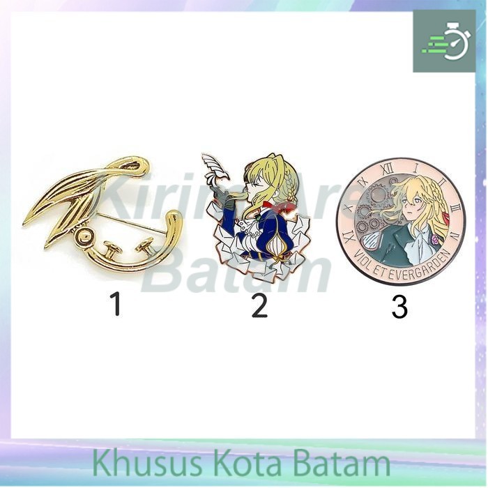 pin bros brooch 5 cm violet evergarden