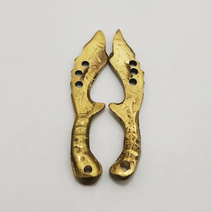 Liontin Bandul Kalung Bentuk Kujang Bahan Kuningan KJ