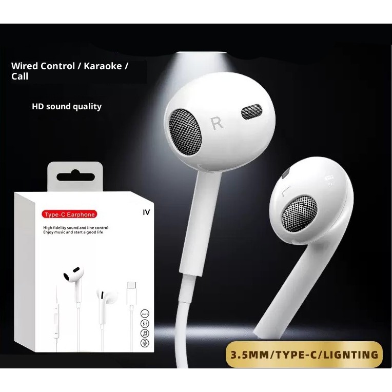 Headphones For Apple iPhone 16 15 14 11 12 13 Pro Max Earphones XR  Bluetooth Wired Earbuds Headset 