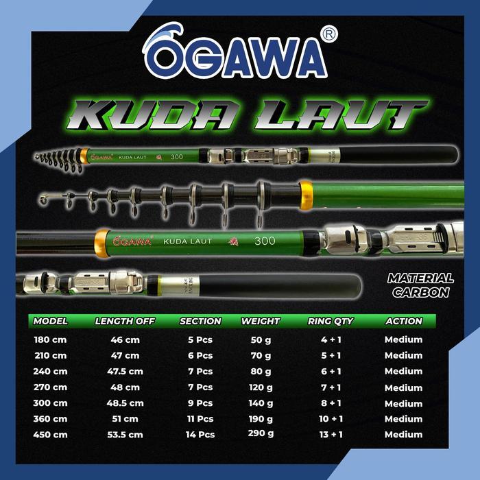 Joran Antena Ogawa Kuda Laut 180 210 240 270 300 360 450 - 180