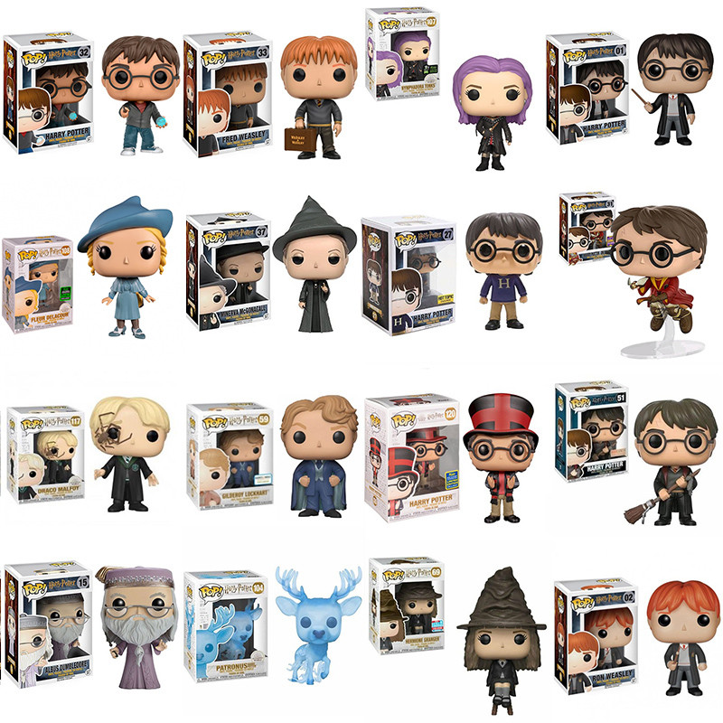 Funko Pop Harri Ron Hermione Tonks Malfoy Dumbledore Snape Fawkes Patronus Potter Fleur Delacour Luc