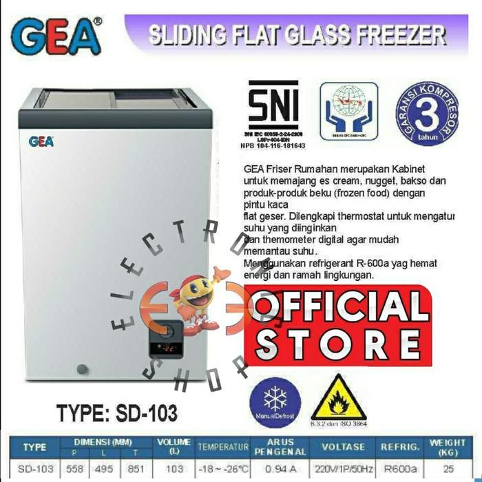 GEA SLIDING FREEZER 100 LITER /SD 100/MURAH