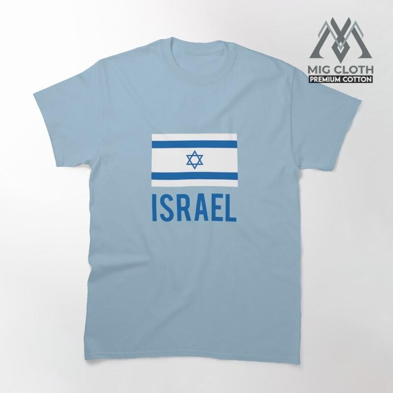Kaos Israel T-Shirt 70 Independence Day Jewish Israeli Flag Gift 378