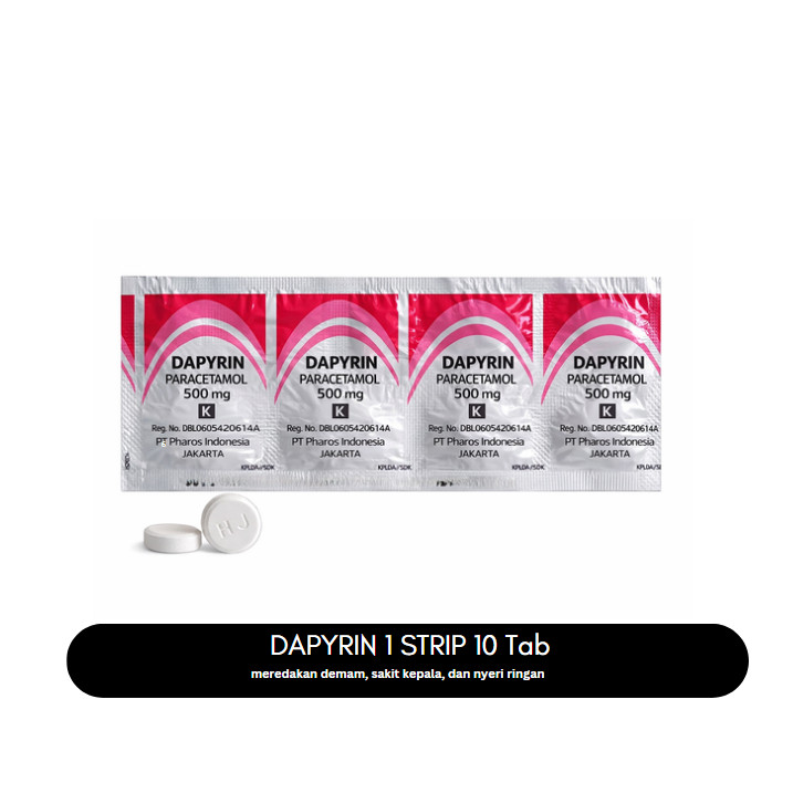 Dapyrin Paracetamol Tablet 500 MG 1 STRIP