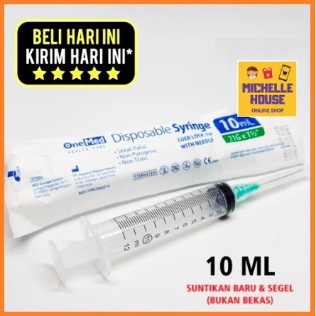 SUNTIKAN SPUIT 10 ML 10ML SPET JARUM SUNTIK INJEKSI VITAMIN OBAT HEWAN BURUNG KUCING ANJING
