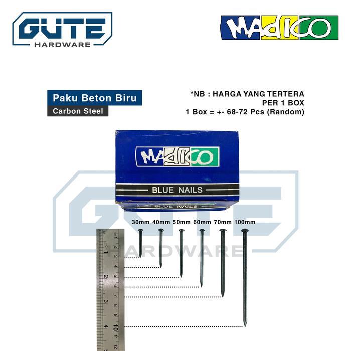 Paku Beton Biru “Madico” (BOX) Carbon Steel  Paku Tembok Cor - 100 mm