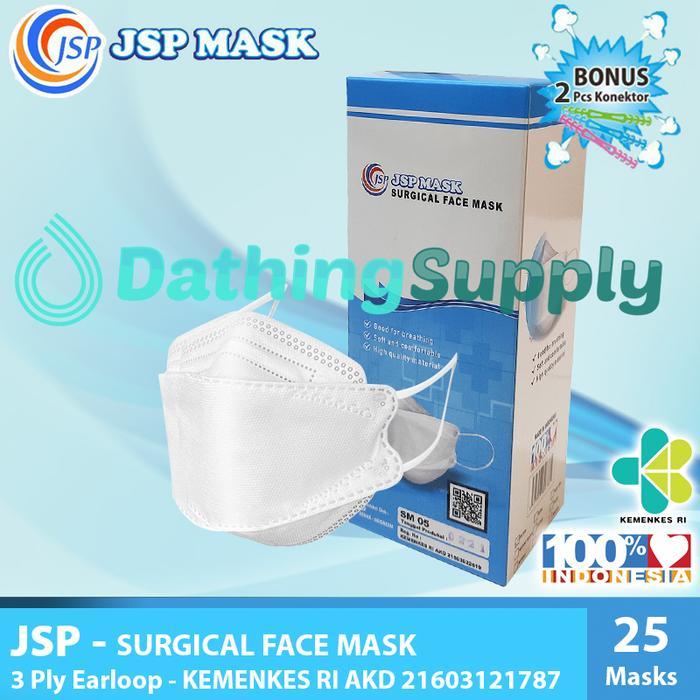 Masker JSP SM05 Surgical Mask KF94 3Ply isi 25 Pcs - Putih