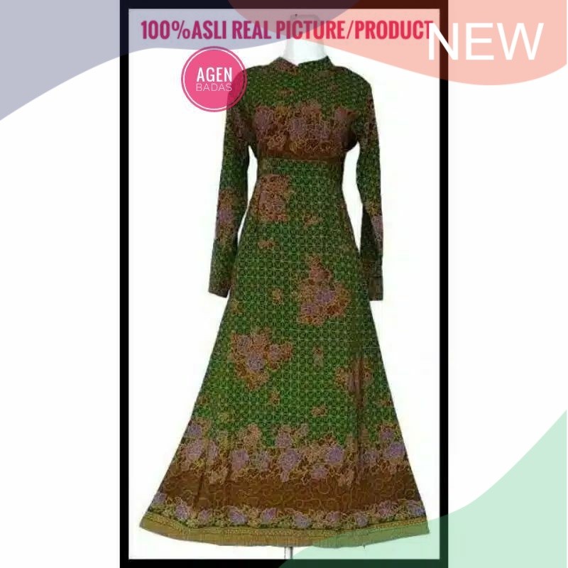 Gamis Seragam Muslimat Batik NU Asli,Baju Gamis Terusan Seragam Batik Muslimat NU Original/ pakaian 
