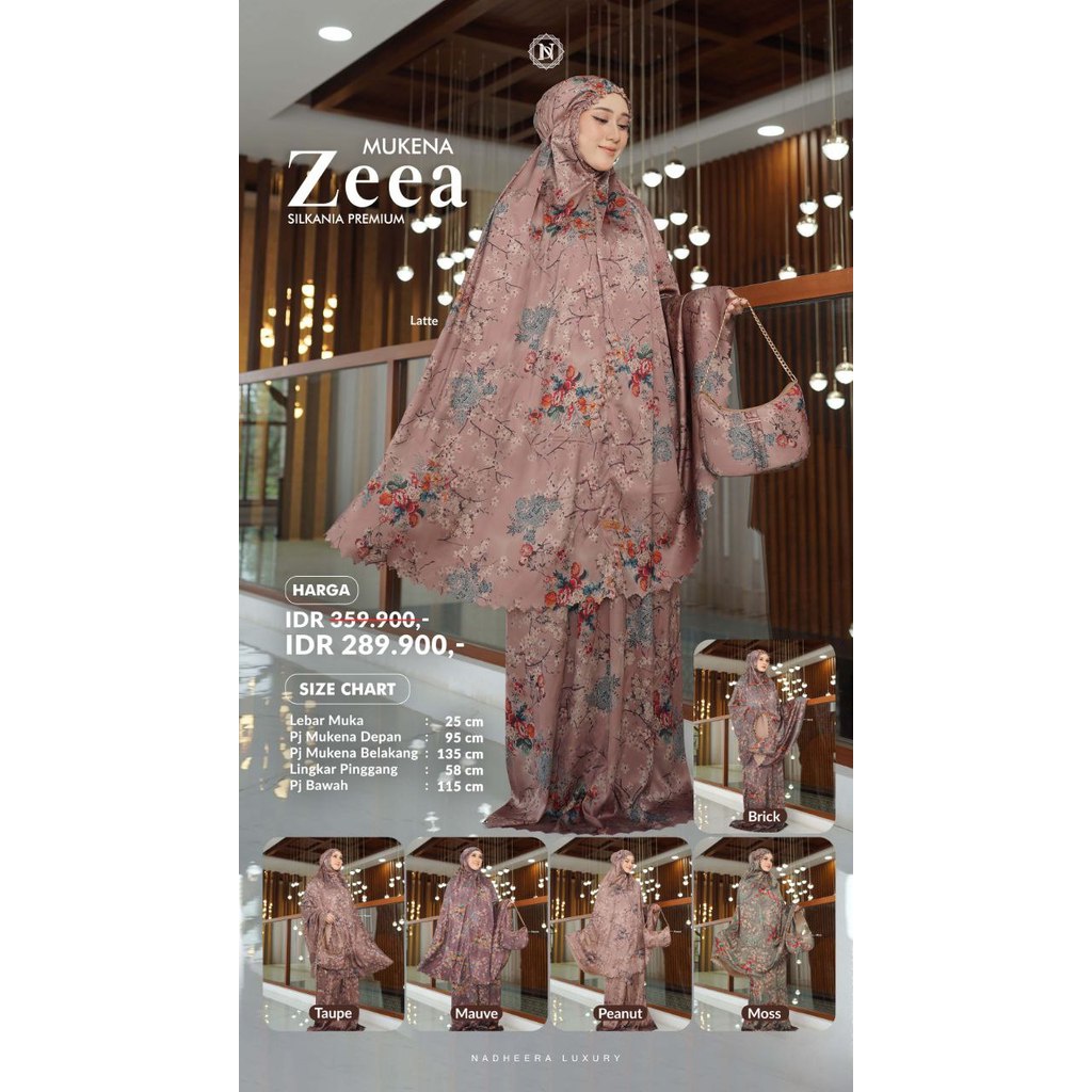 Zeea mukena by nadheera luxury (mukena silky premium)