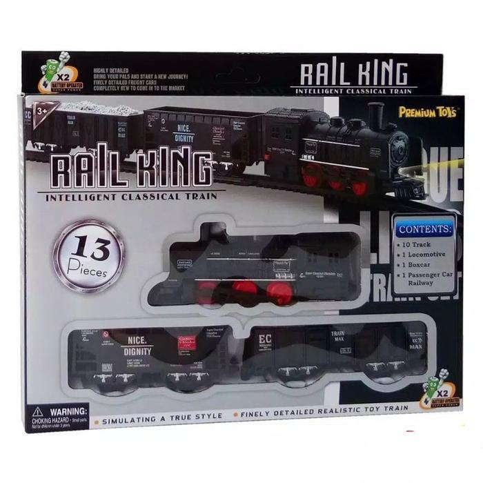 Mainan Anak Rel Kereta Api Elektrik Isi 13PCS / Rail King - TANPA BUBBLE