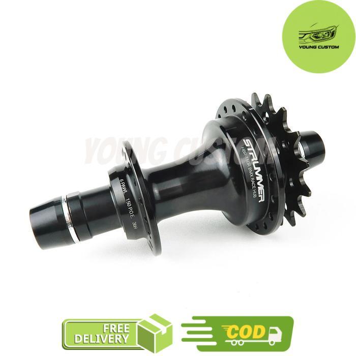 Strummer HBR-150R BMX Race Hub 36H with 16T Cog (Front/Rear) Hub Freehub Sepeda BMX - Rear Only