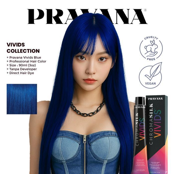 PRAVANA VIVIDS BLUE - Vegan Hair Color (Cat Rambut)