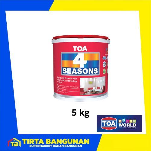 TOA CAT TEMBOK 4 SEASONS INTERIOR PUTIH, CAT DINDING - 5 KG