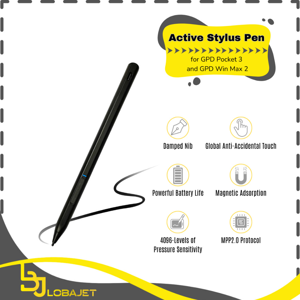Stylus Pen for GPD Pocket 3 and GPD Win Max 2 - Electrostatic Touch Pen 4096-Level Pressure