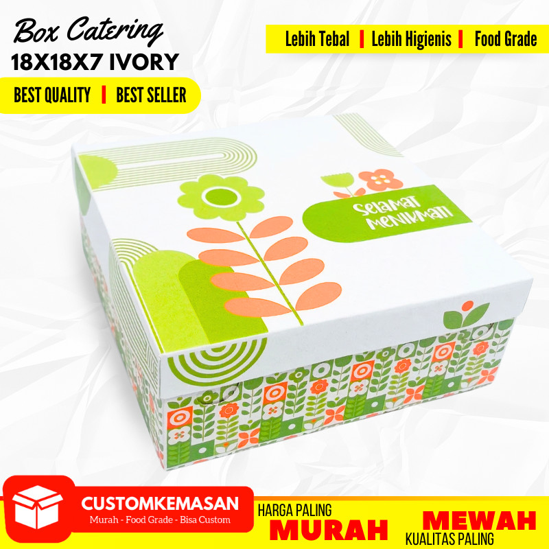 Box Catering Motif / Box 18x18x7 / Box Nasi kotak / Box Nasi / Box Makanan / Kotak Nasi Box / Kotak 