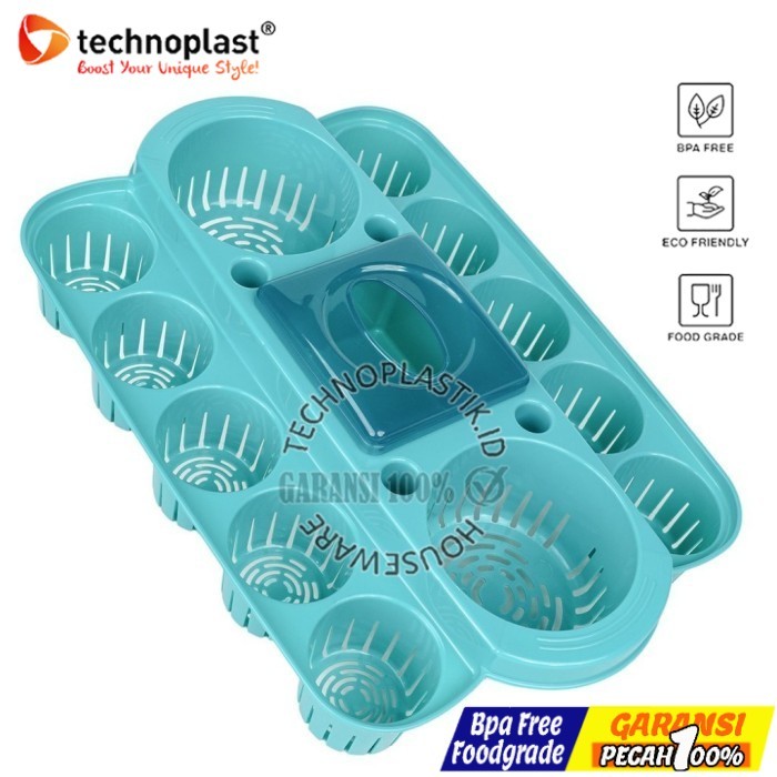 TECHNOPLAST Monochrome Water Snack Serving Set | Tempat Rak Aqua Toples
