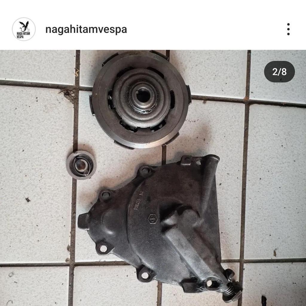 Tutup kopling vespa PK ori copotan set kopling gobangan