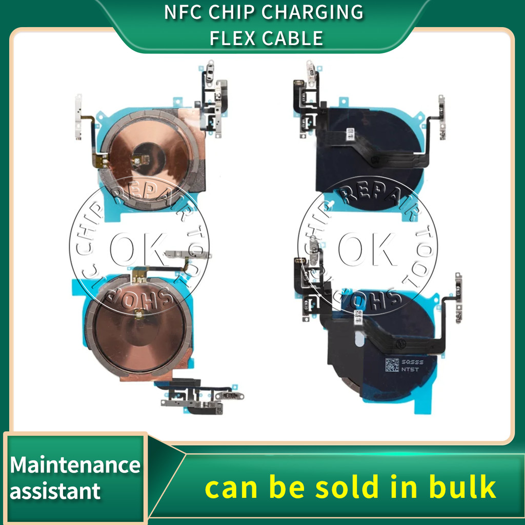 NFC Chip Charging Flex Cable For iPhone 12 12Mini 12Pro 12ProMax Wireless Charger Panel Coil Sticker