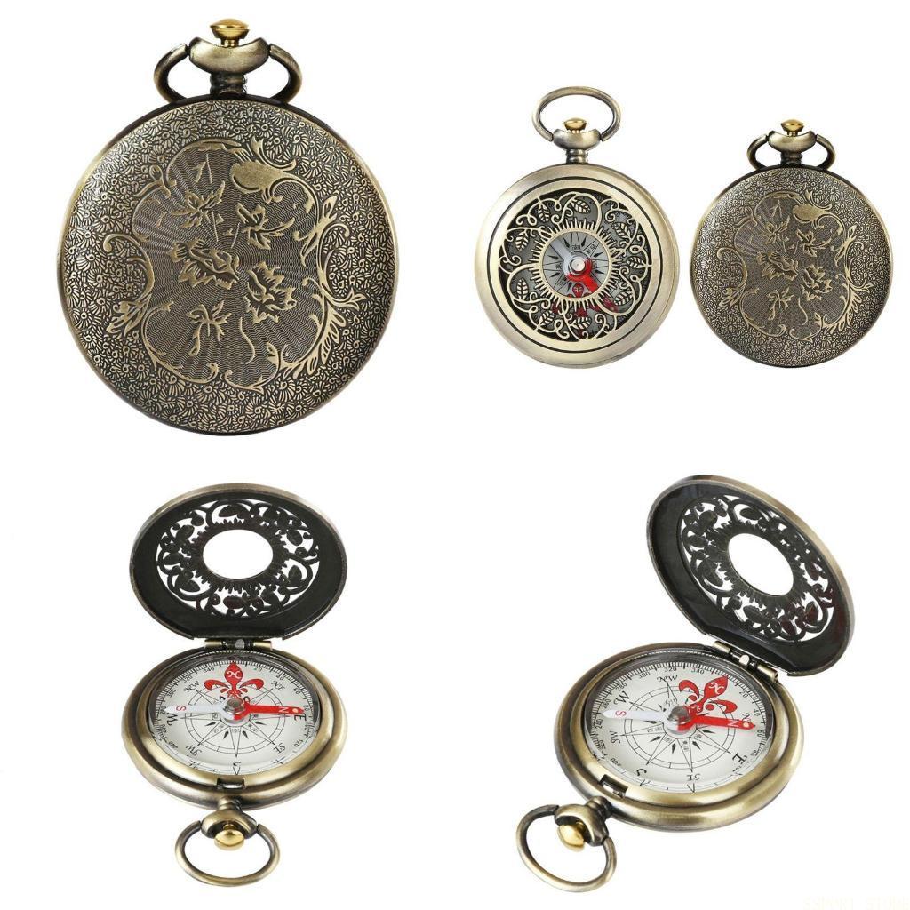 U2JB Camping Survival Portable Vintage Old Pocket Watch Multifunction for Outdoor Sports Hiking