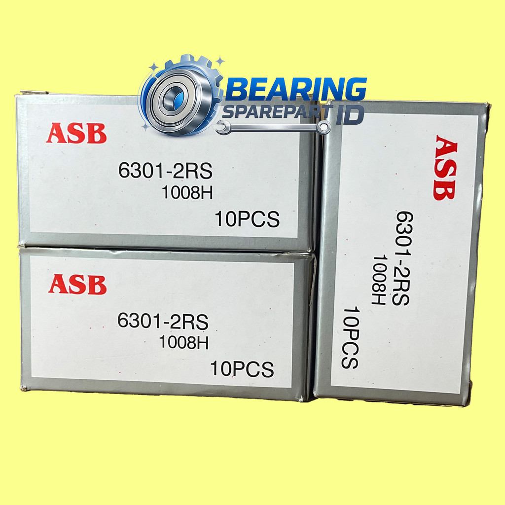 PROMO ASB 6301 2RS 1 DUS 10 PCS bearing 6301 2rs-15mm BISA COD BAYAR DITEMPAT