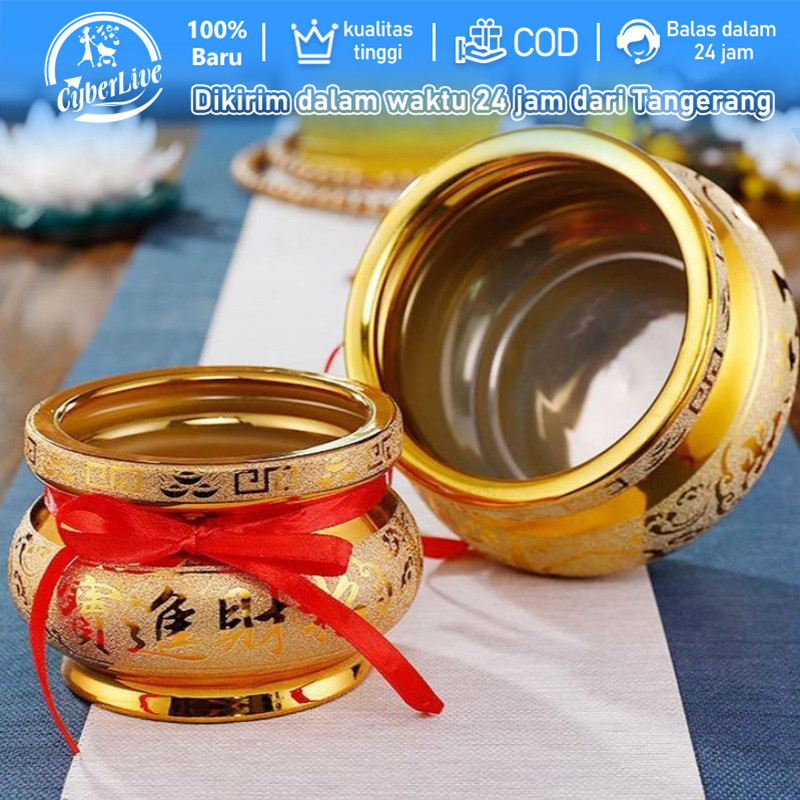 Tempat Bakar Dupa 3.5/5inch Hio Dupa Keramik Emas Hiolo Tempat Bakar Dupa Keberuntungan Fengshui Cin