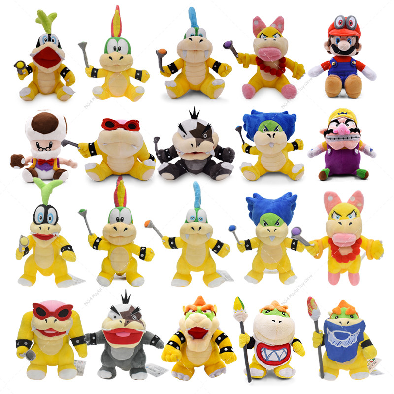 Super Bro Plush Toy Anime Mario Wario Bowser Morton Ludwig Iggy Wendy Larry Lemmy Roy Classic Plush 