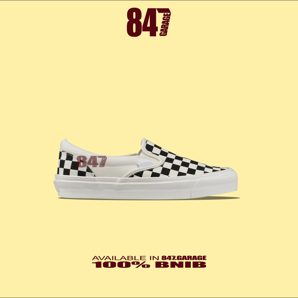 Sepatu Vans OG Vault Slip On Chekerboard Black White 2016 Brand New In With Tag Box
