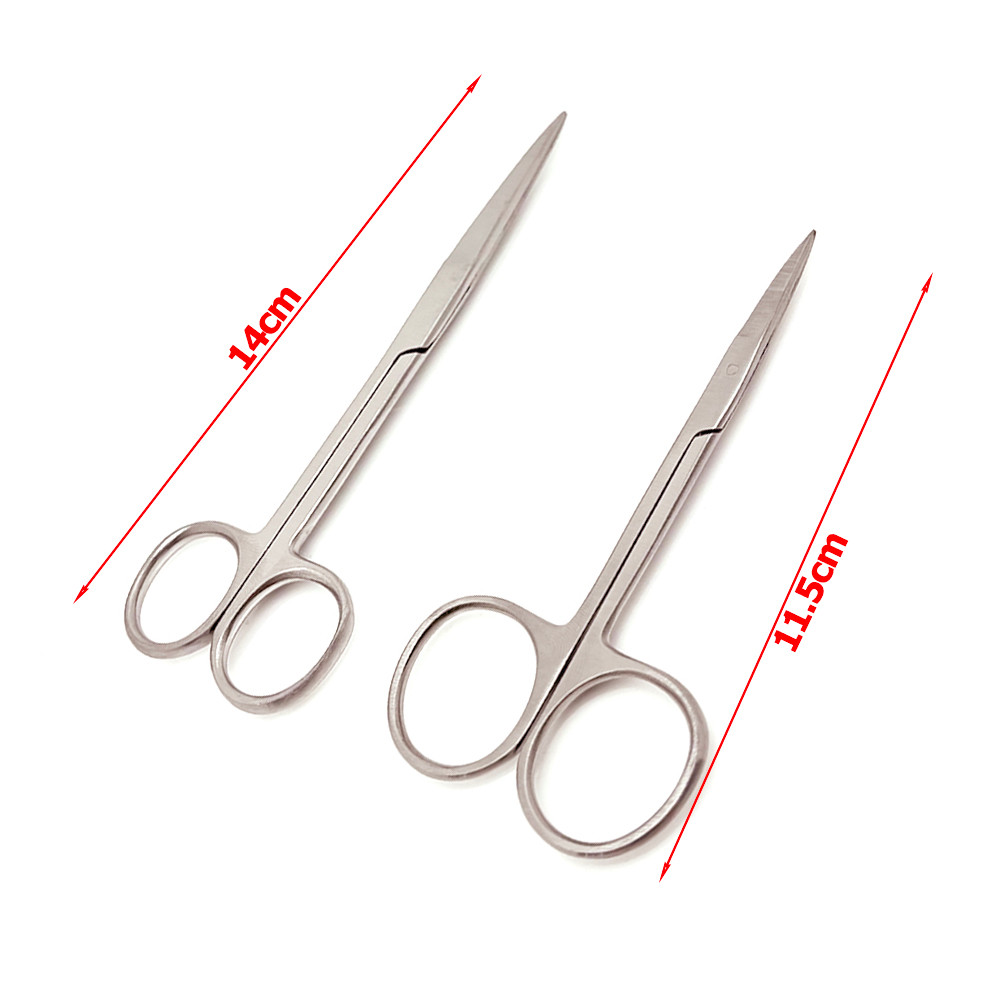 Gunting Bedah Lurus Stainless Steel untuk Medis, Gigi, dan Oftalmologi, Alat Pemotong Presisi, Peral