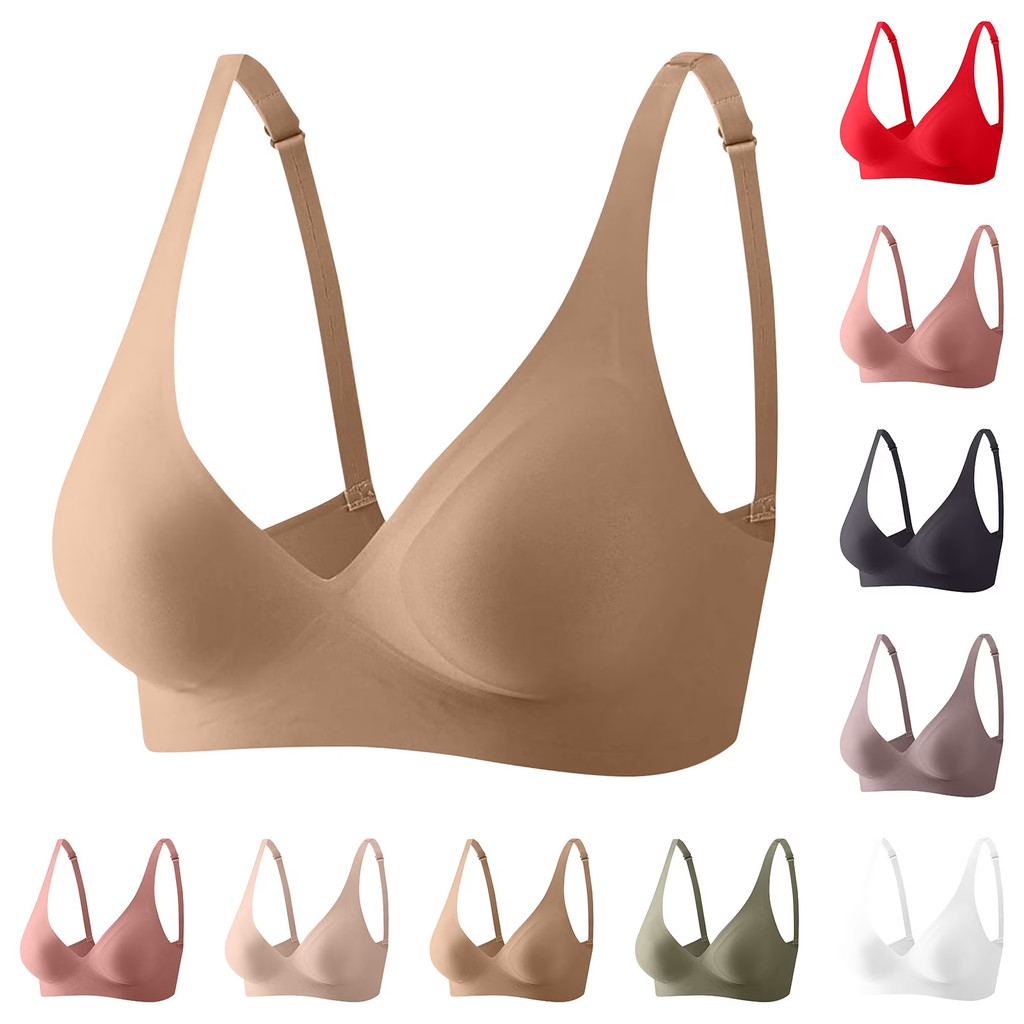 Seamless Bra Cup Full Anti Nyeplak BH Busa Tanpa Kawat Wireless Bra Beha Wanita Jumbo