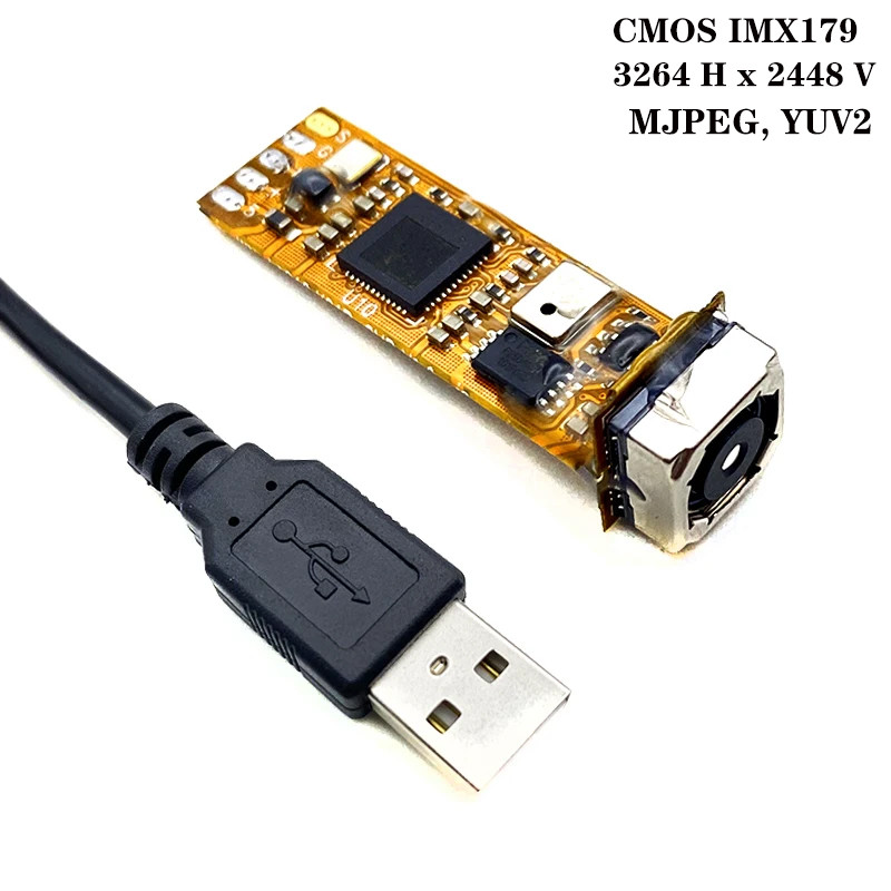 Modul kamera endoskop USB HD 8MP IMX179 CMOS dengan lensa autofokus 75 derajat untuk inspeksi