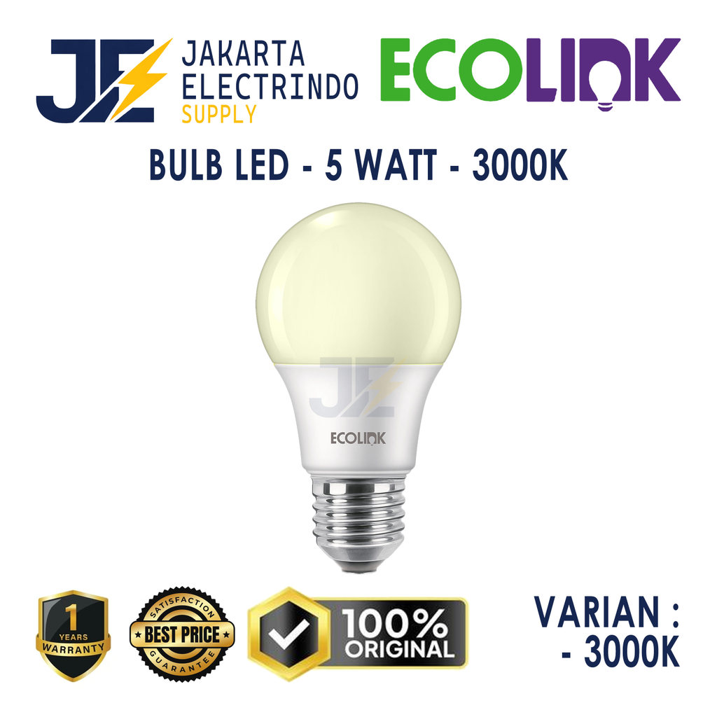 Ecolink LED Bulb Lampu Bohlam 5W Kuning - 5 W 5Watt 5 Watt