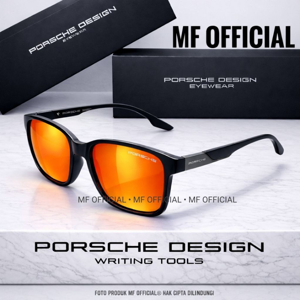 KACAMATA SPORT FASHION PORSCHE DESIGN 2302 LENSA KACA POLARIZED ANTISILAU UNTUK OLAHRAGA DAN GAYA TR