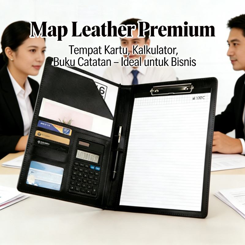 Folder A4 Kulit Multifungsi – Solusi Lengkap untuk Kontrak Bisnis, Notulen Rapat & Presentasi