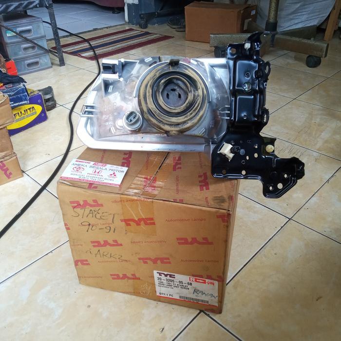 headlamp kanan toyota Starlet kapsul 1990 1991 kaca PASSS